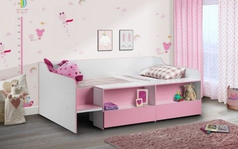 Stella Low sleeper in pink and white -0