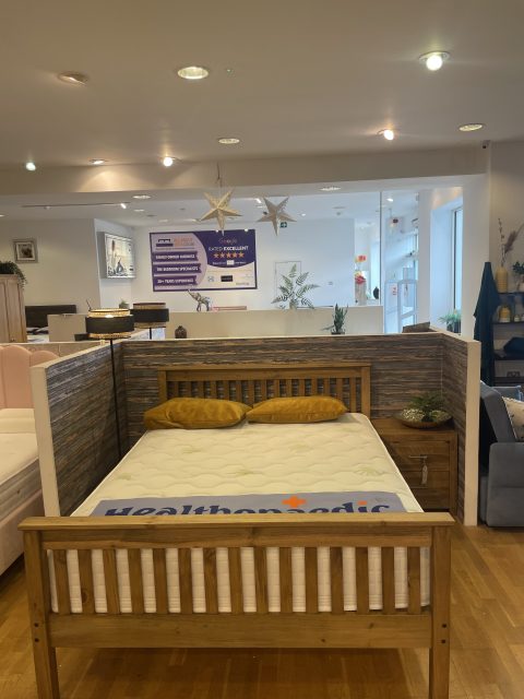 Shaker Bed Frame In Distressed Wax