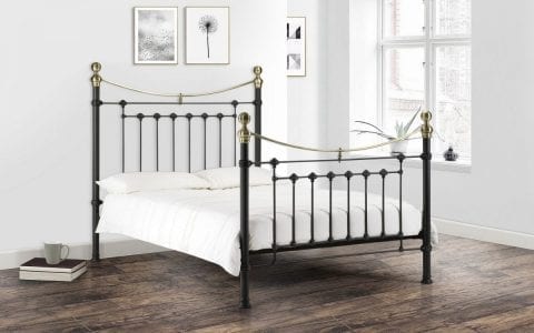Victorian Inspired Bedframe in Black and Gold -0