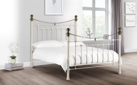 Victorian Inspired Bedframe in Off White -0