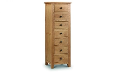 Lola Oak 7 Drawer Tall Chest -0