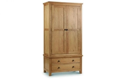 Lola Oak 2 Door 2 Drawer Wardrobe -0