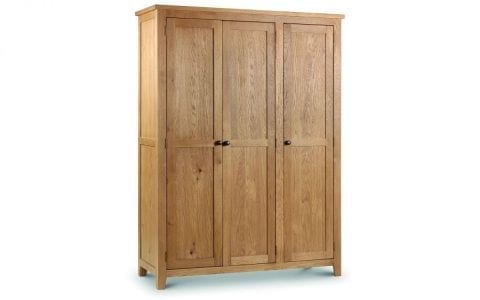 Lola Oak 3 Door Wardrobe -0