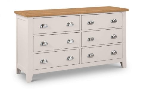 Richmond Grey and Oak 6 Drawer Chest -0