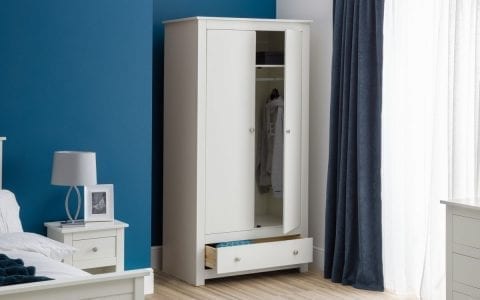 Radley 2 Door 1 Drawer Robe in White -0