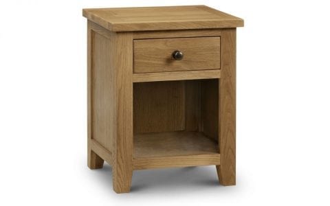 Lola Oak 1 Drawer Bedside -0