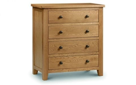 Lola Oak 4 Drawer Chest -0