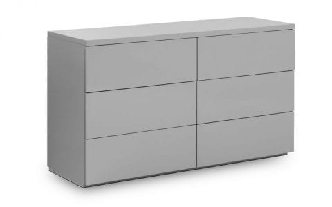 Monaco 6 Drawer Chest in Grey Gloss -0