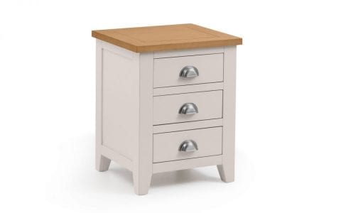 Richmond Grey and Oak 3 Drawer Bedside -0