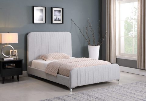 The Loaf Fabric Bed Frame in Grey-0