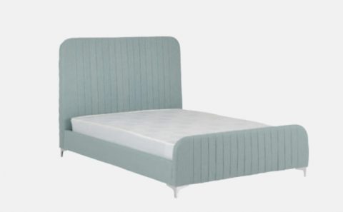 The Loaf Fabric Bed Frame in Teal Blue-0