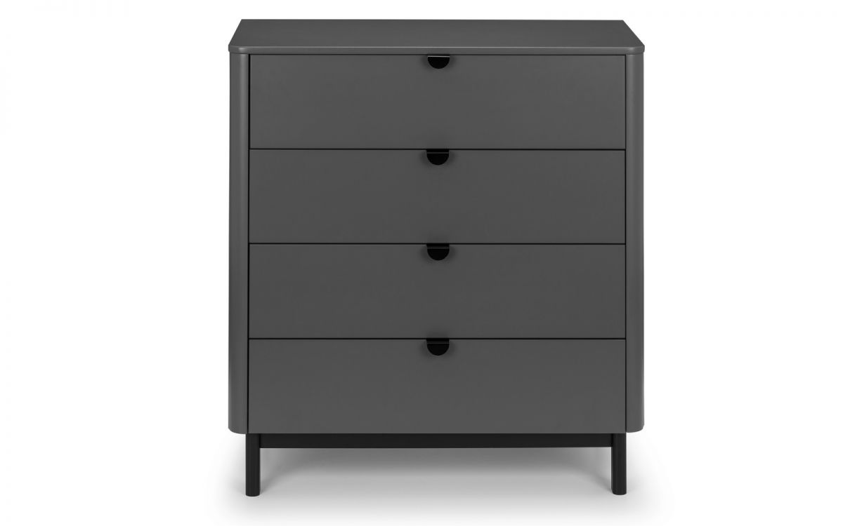 Charlotte 4 Drawer Chest in Storm Grey
