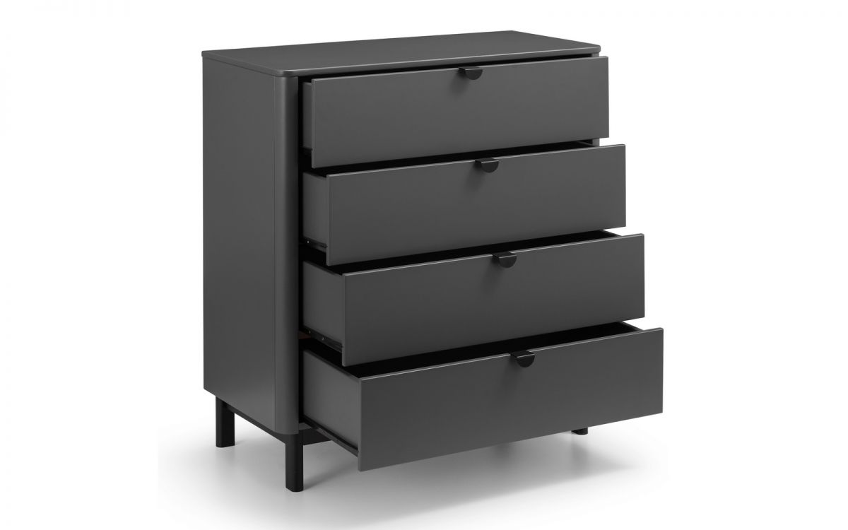 Charlotte 4 Drawer Chest in Storm Grey