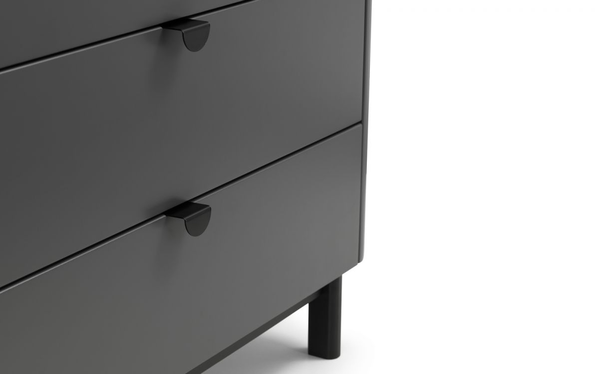 Charlotte 4 Drawer Chest in Storm Grey
