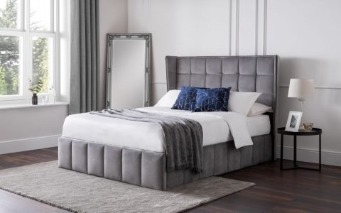 Gatsby Storage Ottoman Bedstead in Light Grey