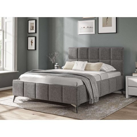 Fabio Square Panelled Fabric Bedframe