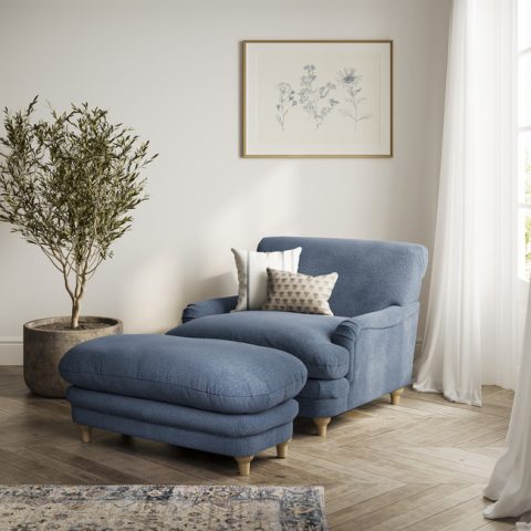 Plump Blue Chair