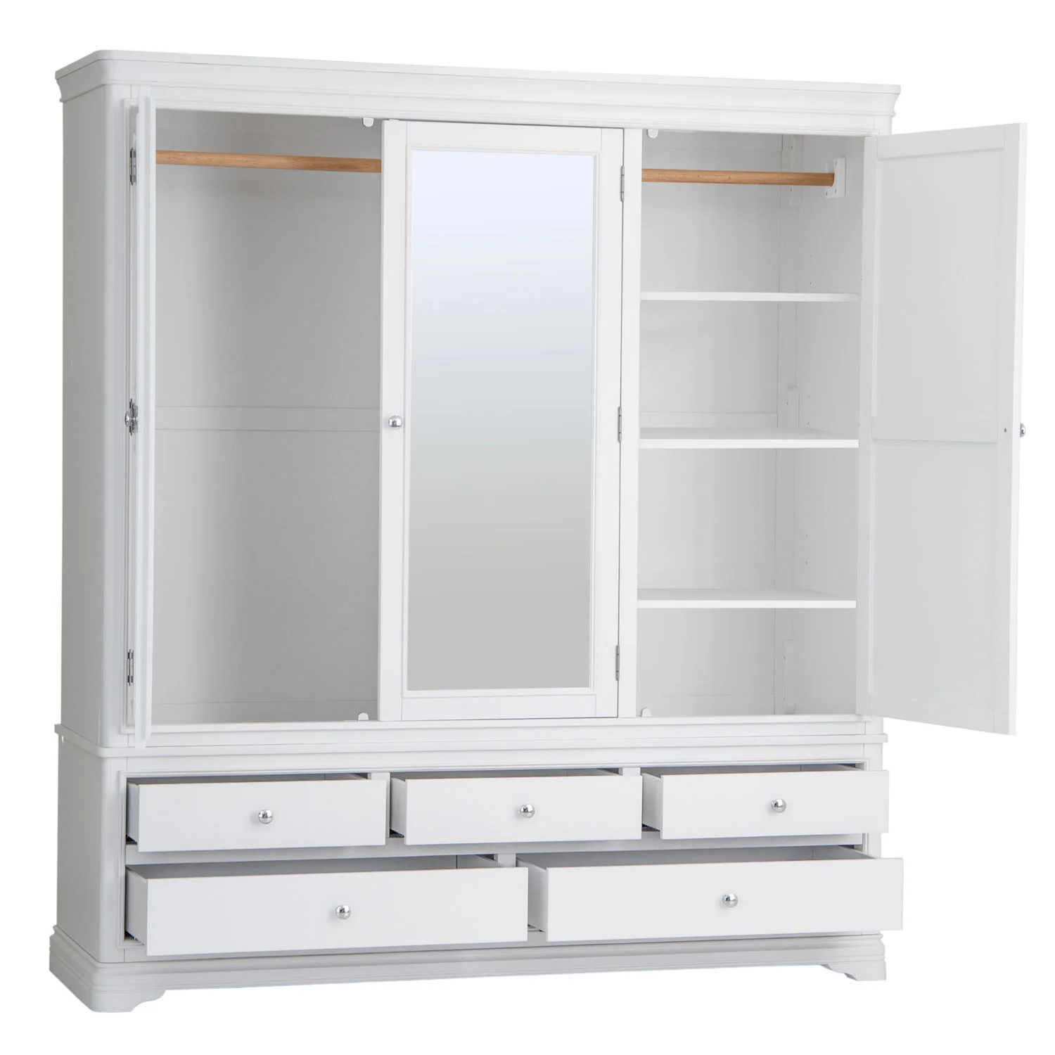 Somerton 3 door wardrobe white