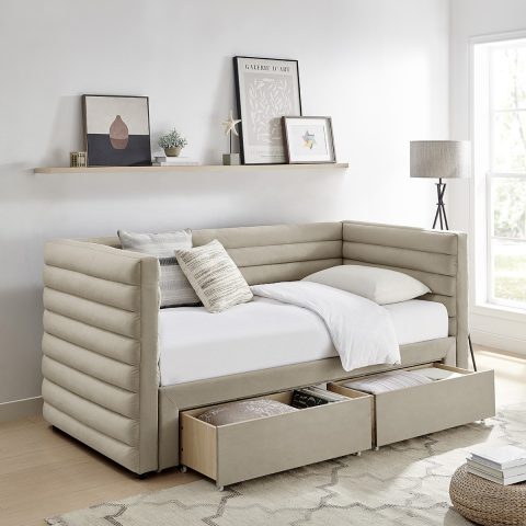Bella Fabric Day Bed with storage