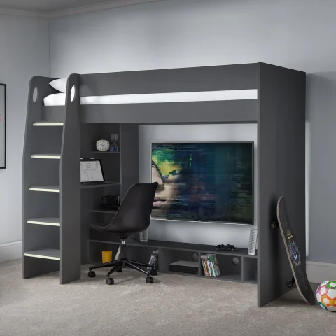Nebula Gaming Bed in Dark Grey