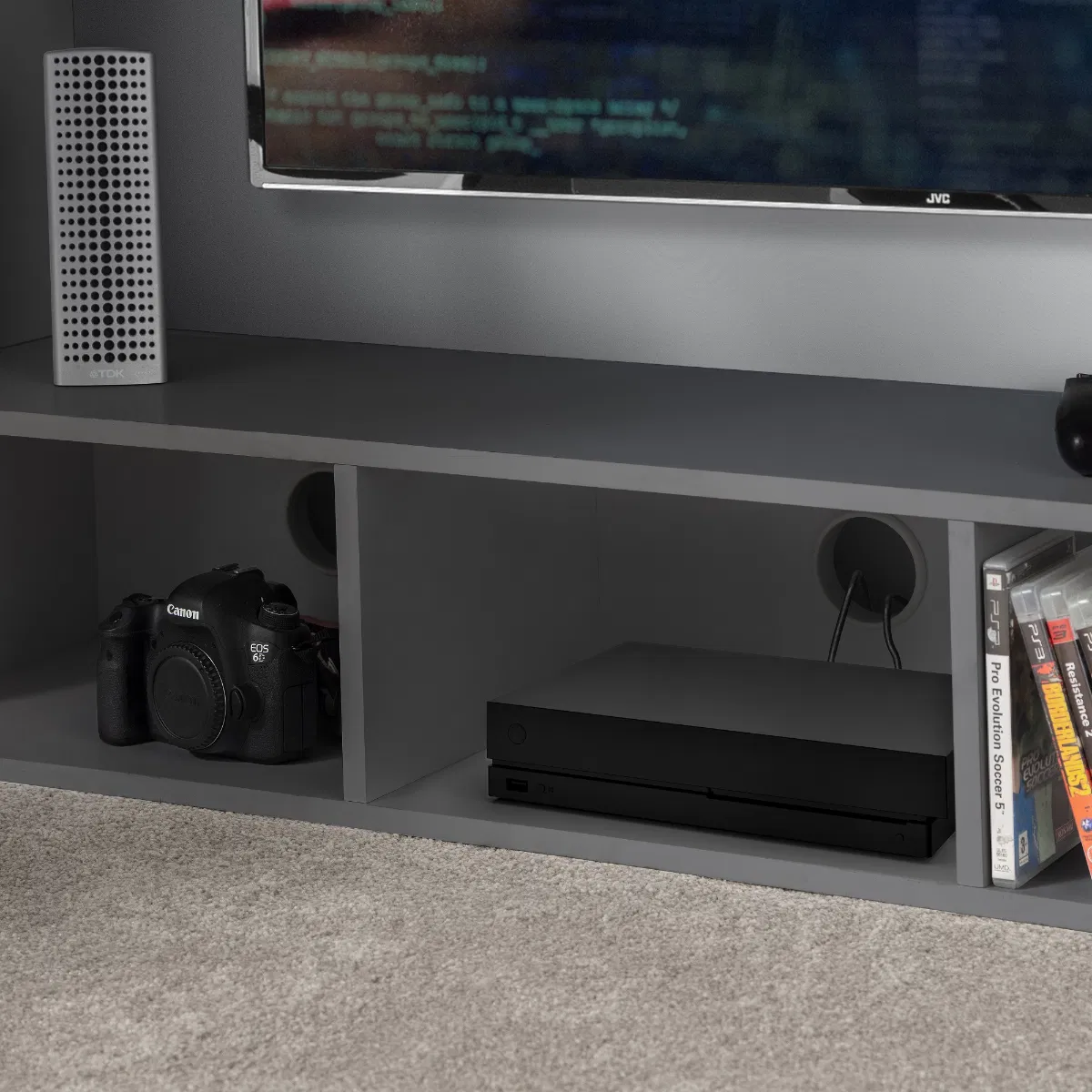 Nebula Gaming Bed in Dark Grey