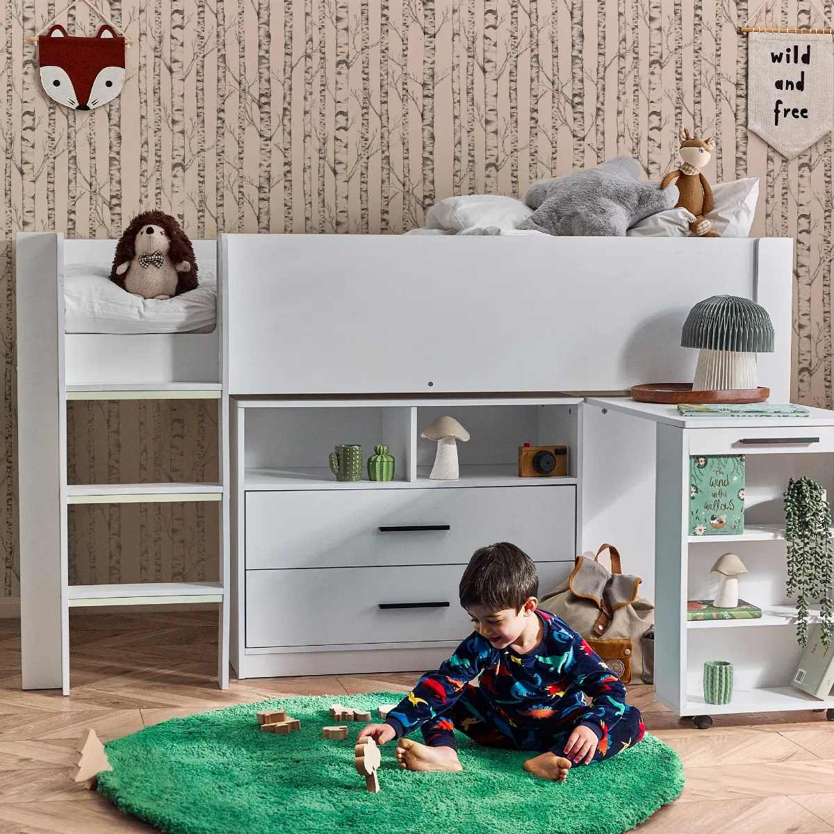 Oti White Mid Sleeper