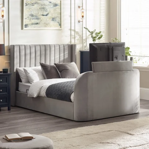 Clara Fabric TV Ottoman Bed
