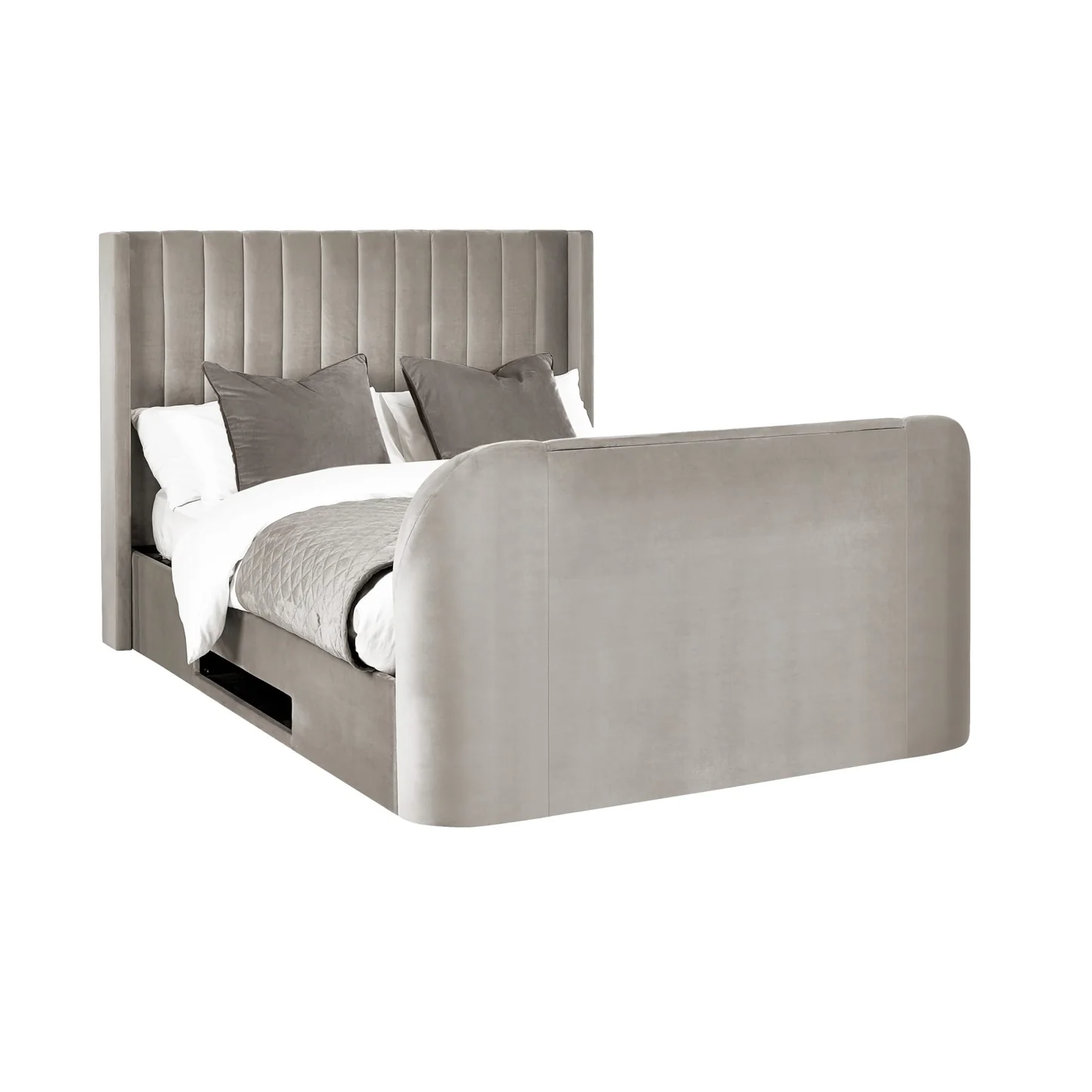 Clara Fabric TV Ottoman Bed