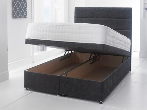 Electric Ottoman Divan Bed - choose your headboard and fabric