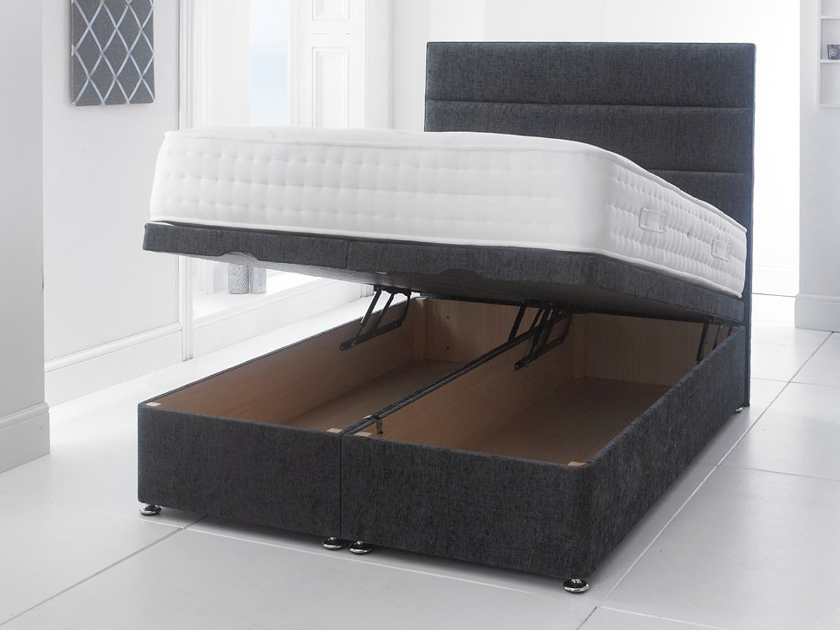 Electric Ottoman Divan Bed - choose your headboard and fabric