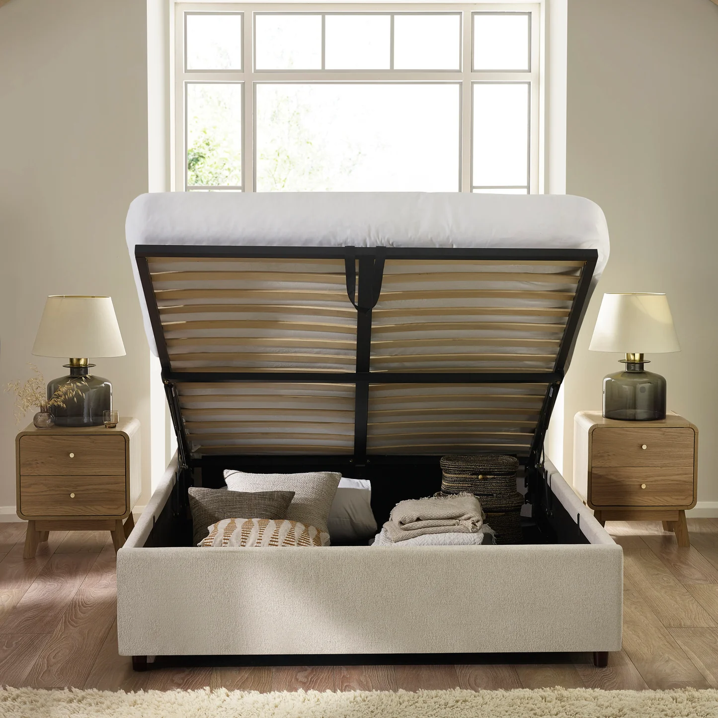 Maddox Beige Ottoman