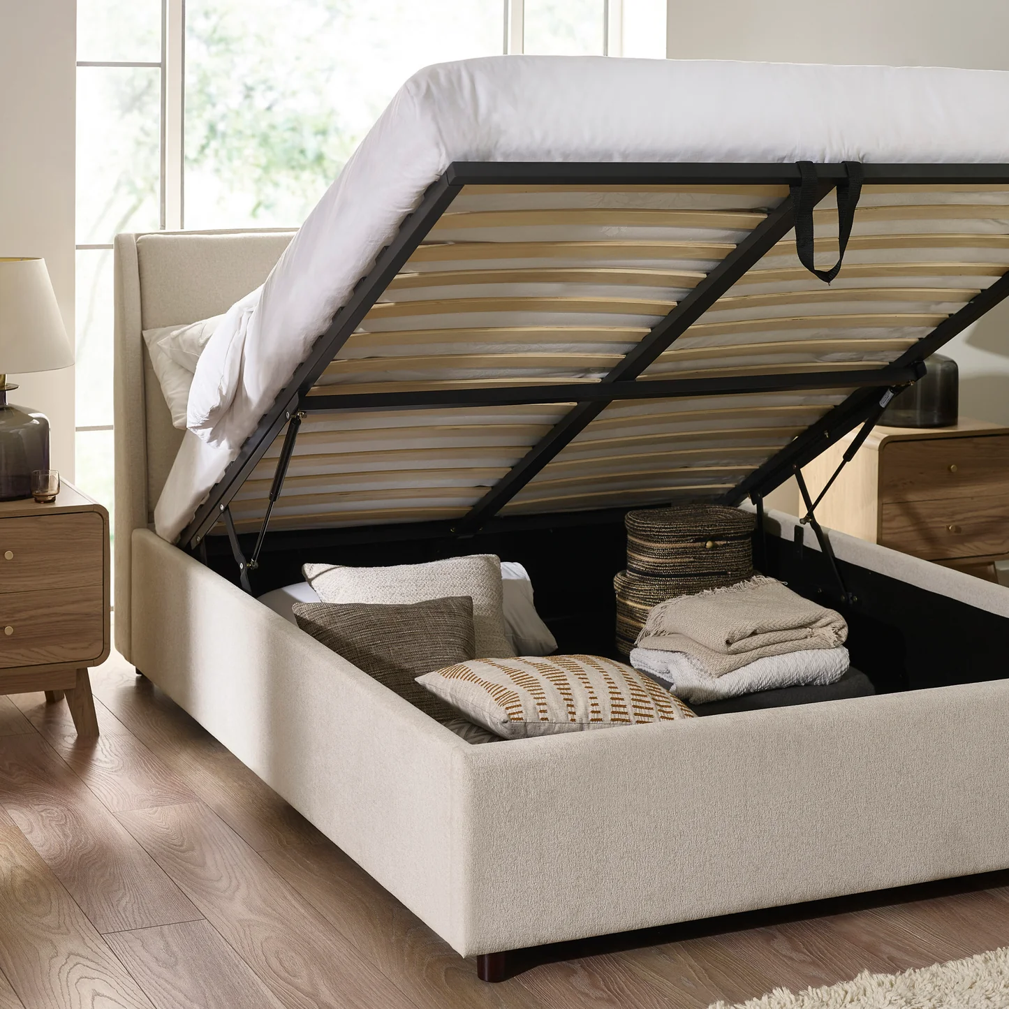 Maddox Beige Ottoman