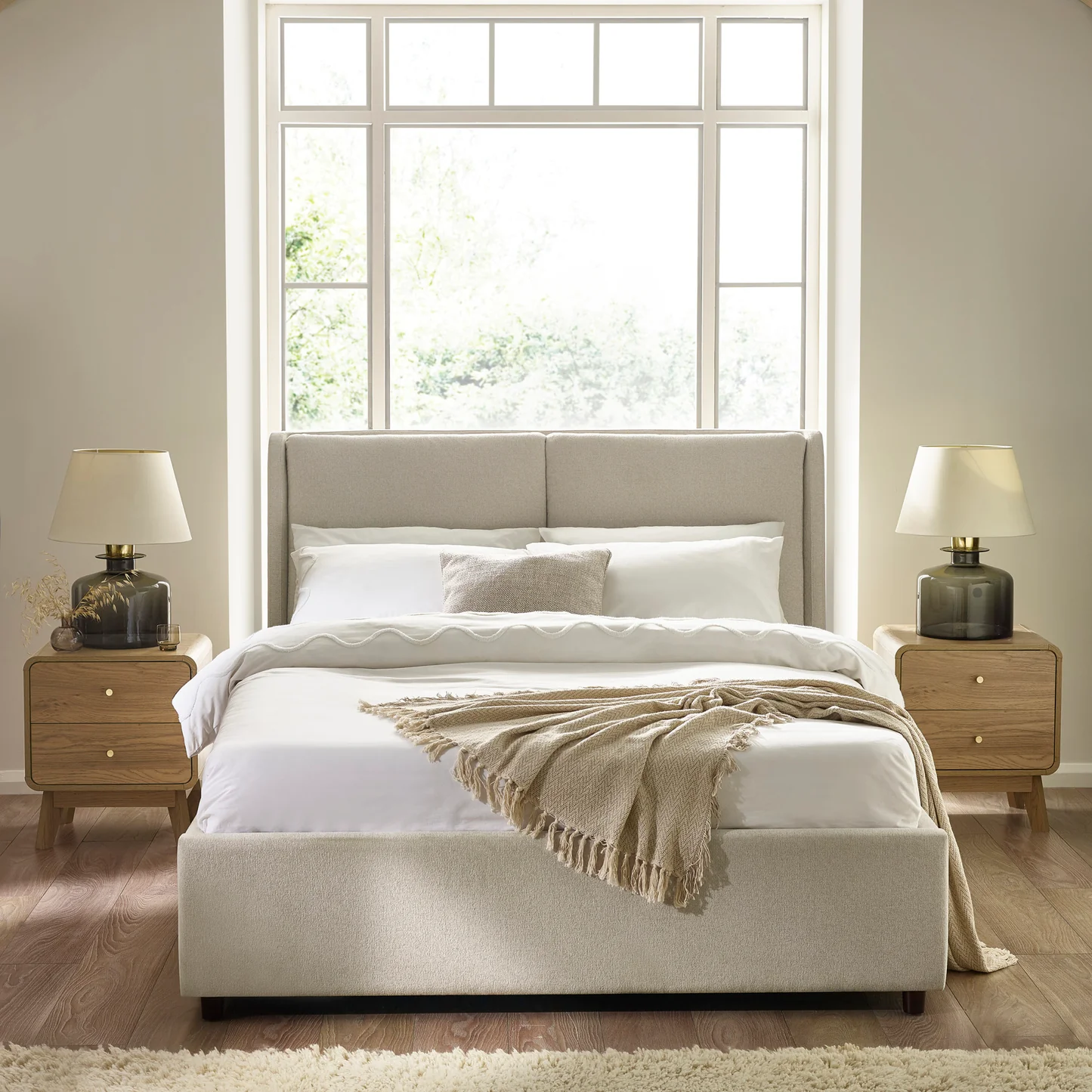 Maddox Beige Ottoman