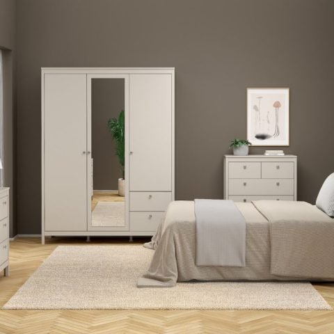 Madrid 3 Door wardrobe with mirror/drawers