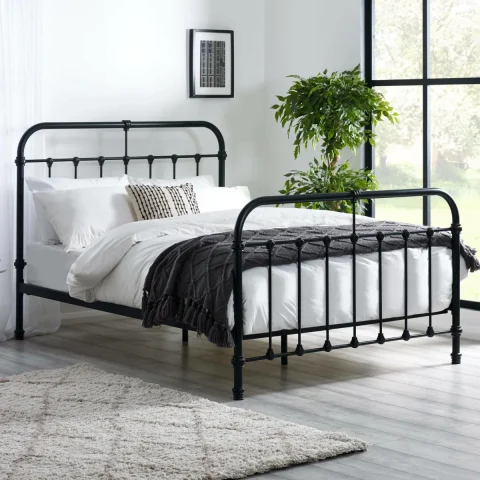 Logan Black Metal Bedframe