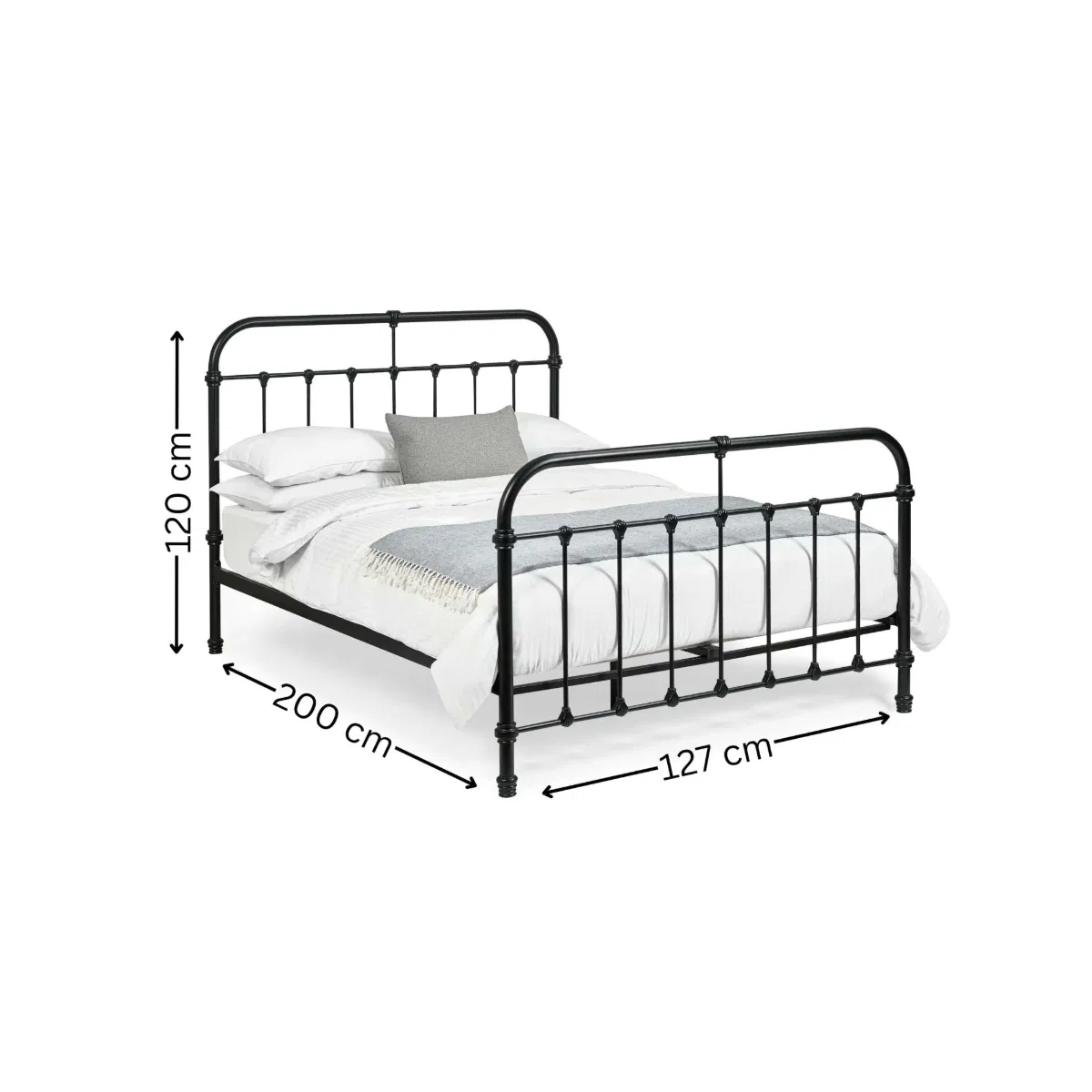 Logan Black Metal Bedframe
