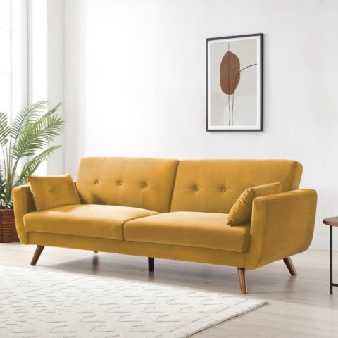 Oslo Gold Velvet Sofa bed