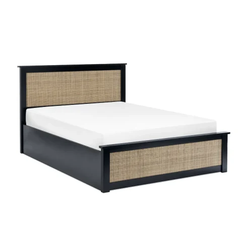 Padstow Black/Oak Ottoman Bedframe