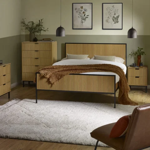 Sia Natura Oak Wooden Bedframe