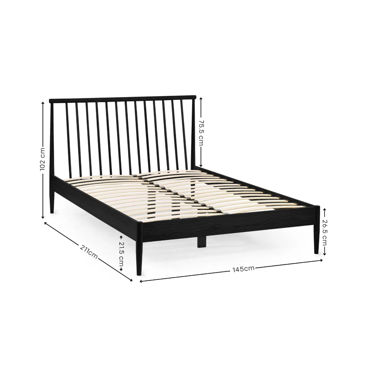 BELTON BLACK OAK BEDFRAME