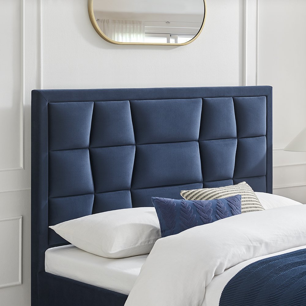 Electra Navy Fabric Bedframe