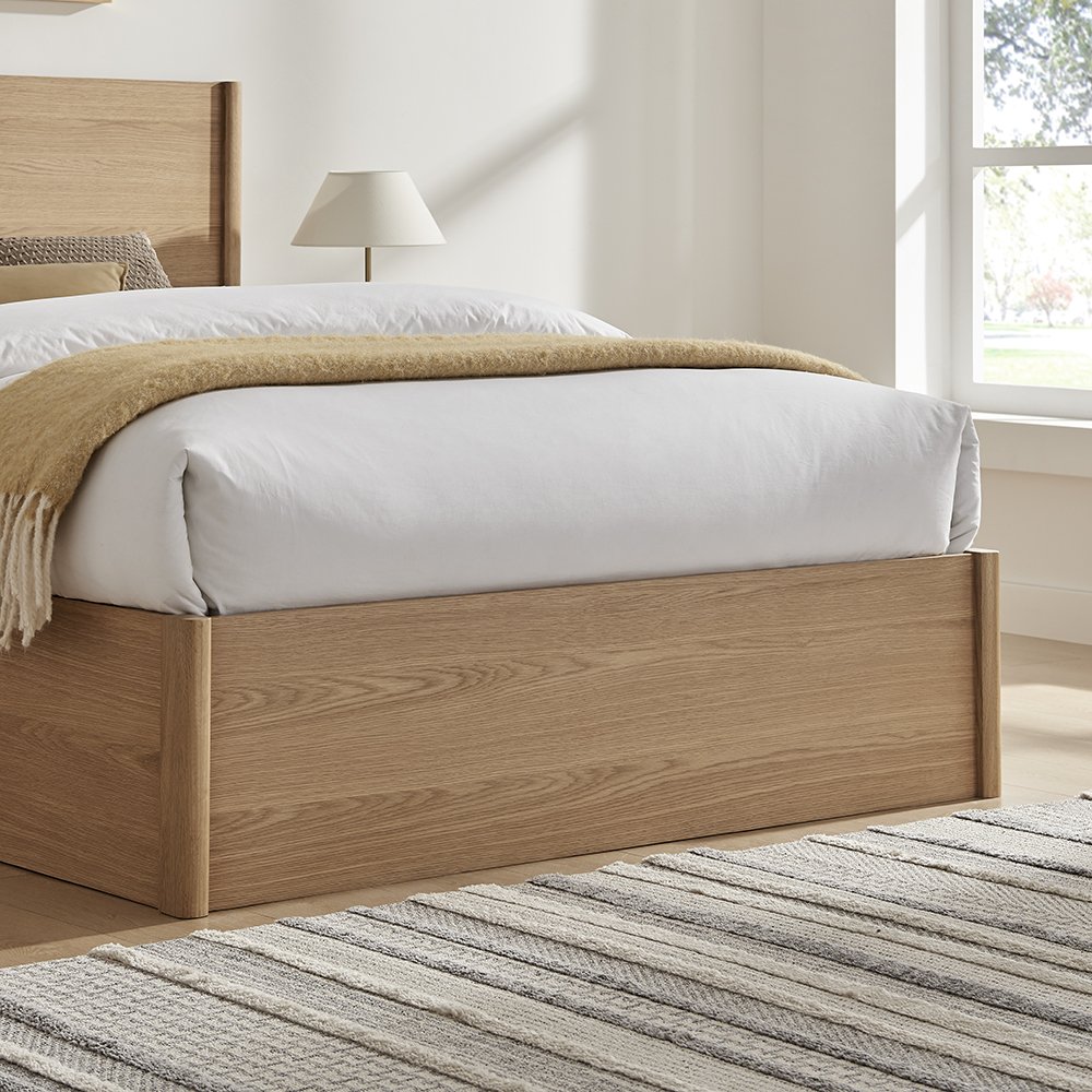 Jasmine Wooden Oak Ottoman Bedframe