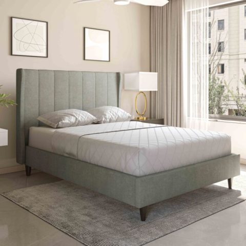 Amelia Fabric Bed Frame in Grey