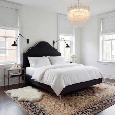 Quince Black Fabric Bed Frame