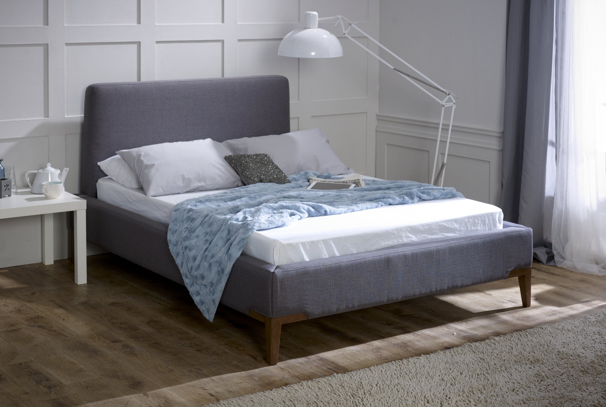 Andromeda Grey Double Bed Frame