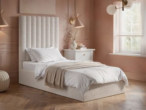 Single Ottoman with tall hotel headboard