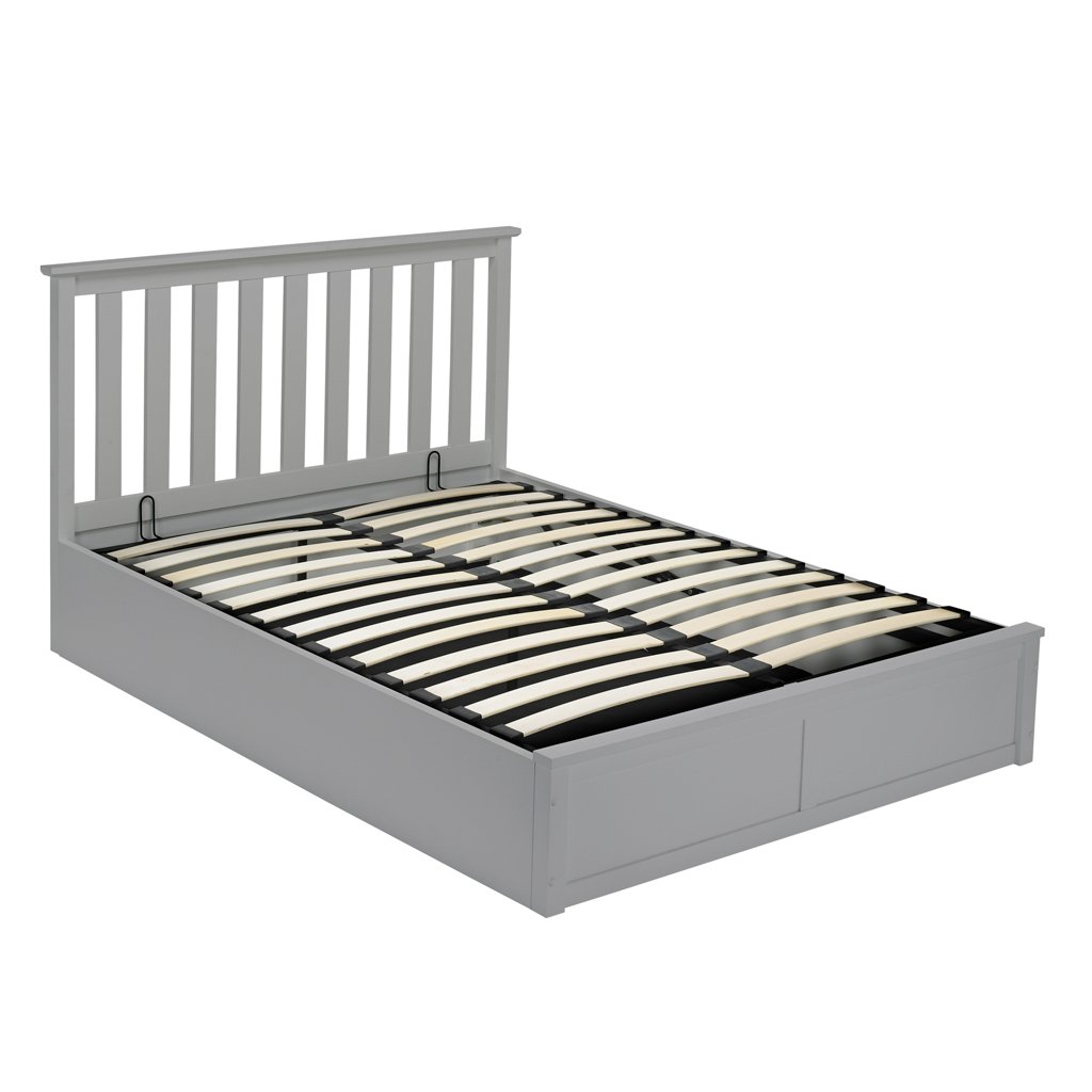 Wooden Grey Ottoman Bed frame