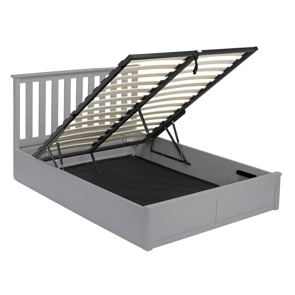 Wooden Grey Ottoman Bed frame