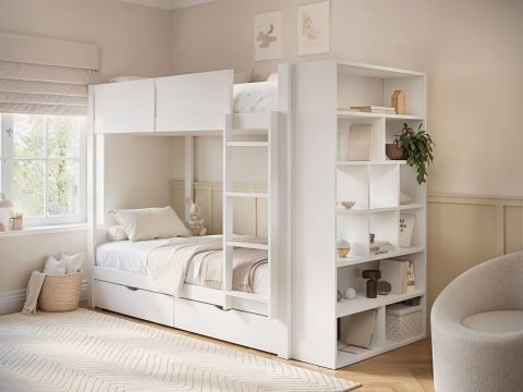 Ruby Wooden Bunk - White