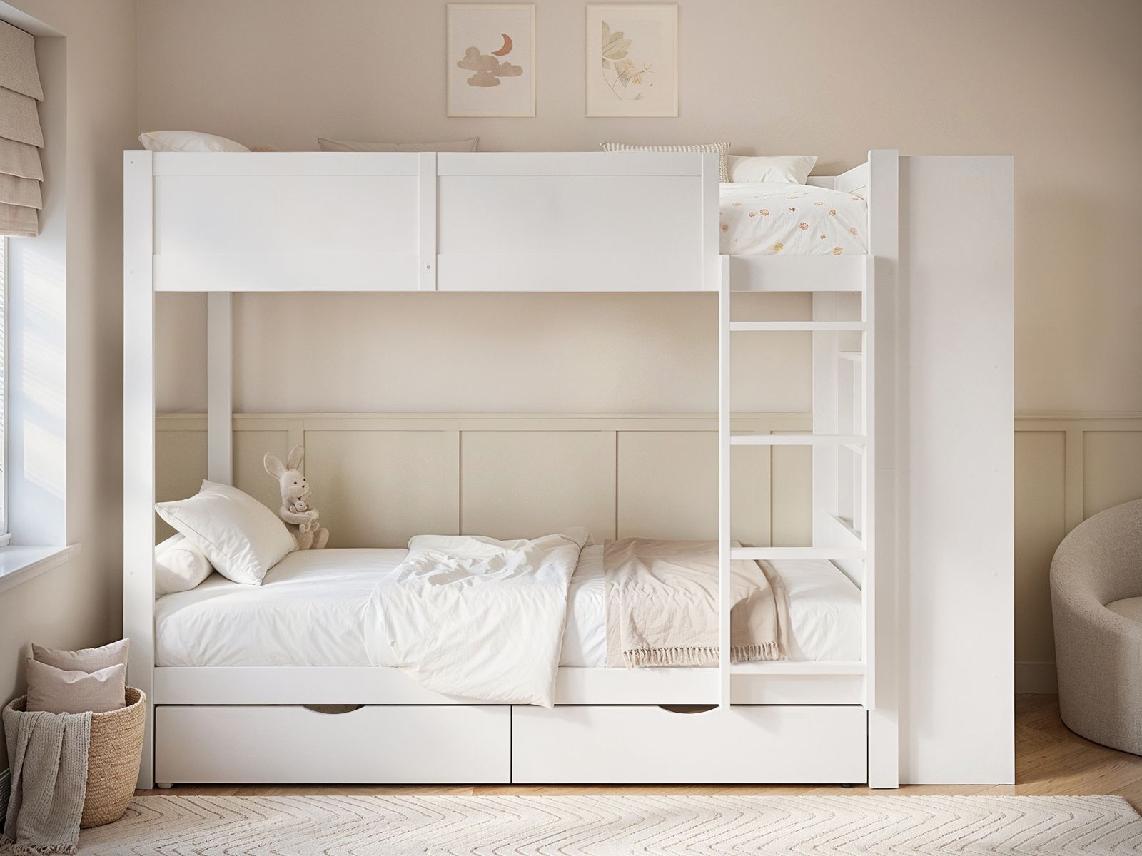 Ruby Wooden Bunk - White